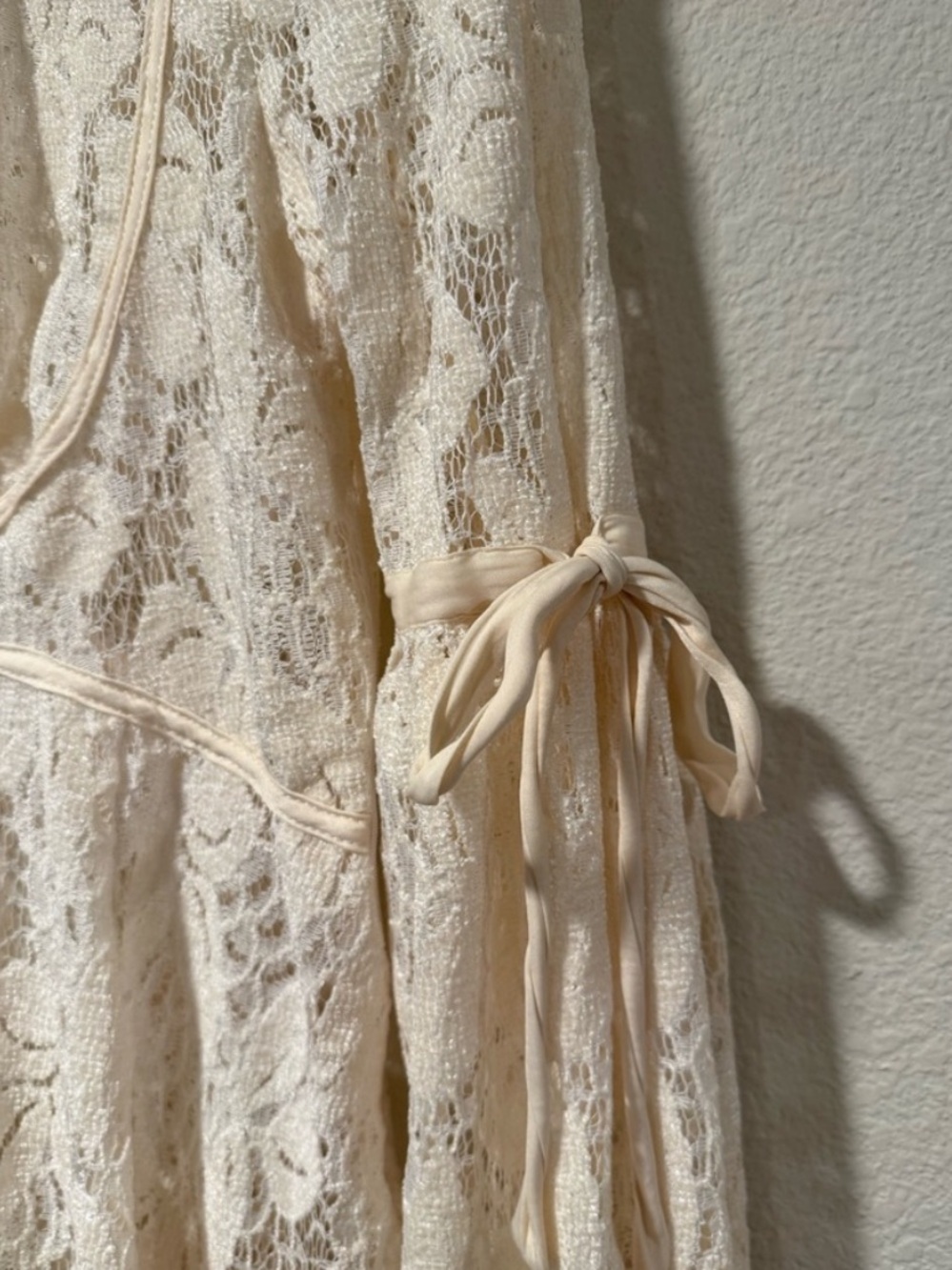 NWT Free People Ruby Lace Mini Dress in cream/ivory S - Picture 9 of 15